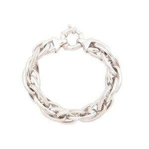 MILOR SILVER Italy Sterling Silver Polished Bold Link Bracelet